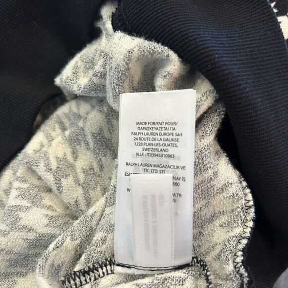 Lauren Ralph Lauren Houndstooth French Terry Sweatshirt Size M Rare - Picture 10 of 12